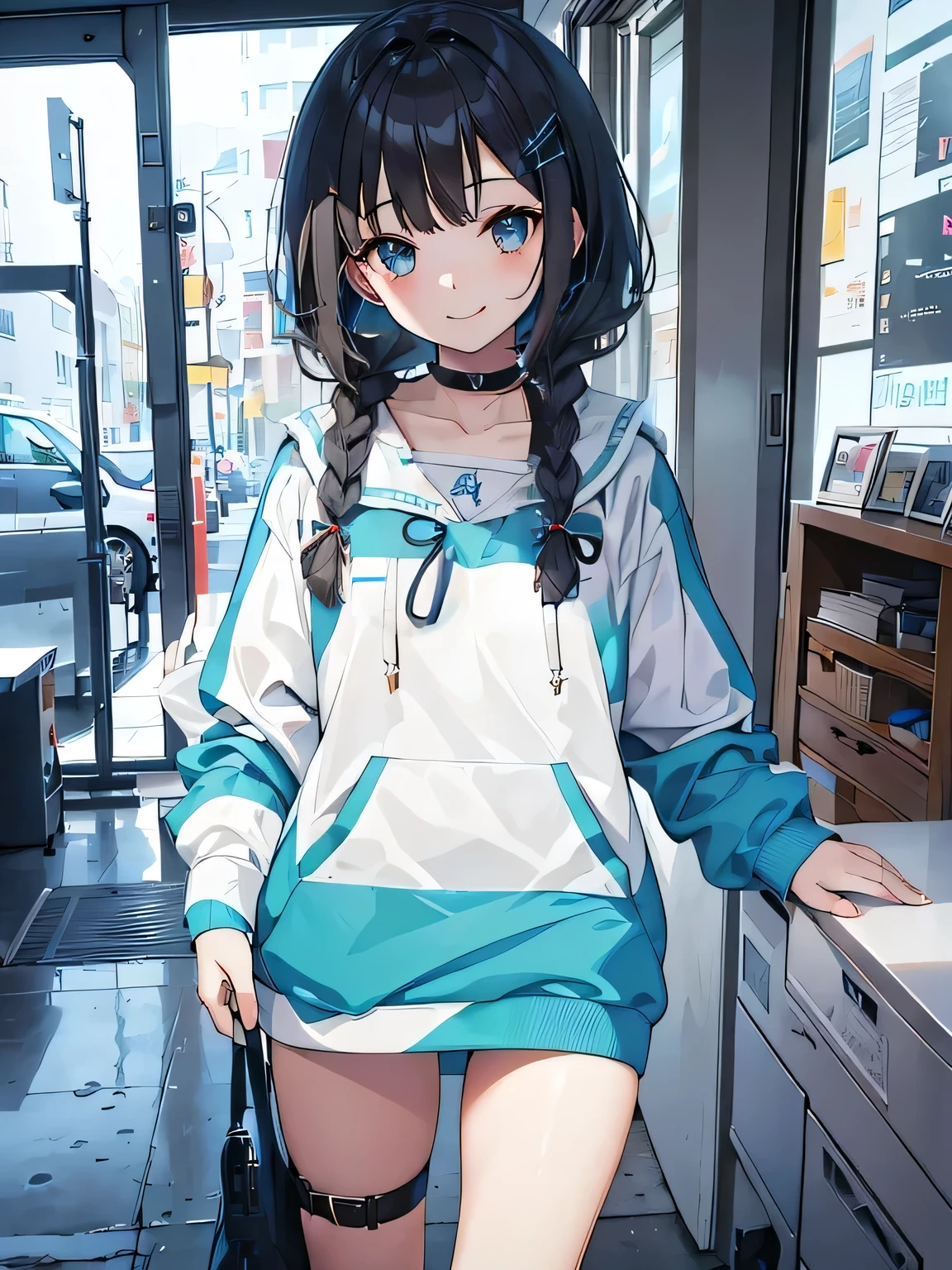 Braided Hair,No ribbon