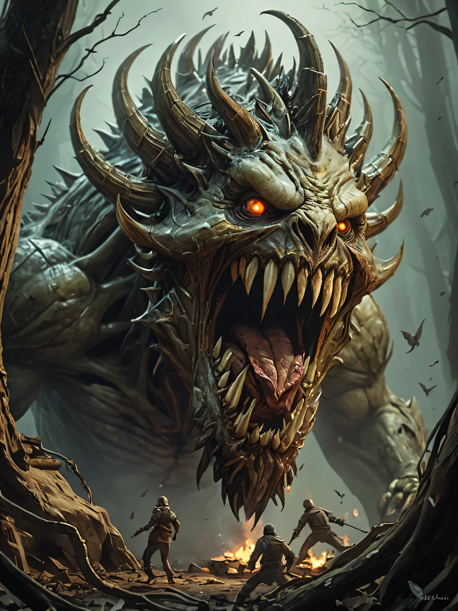 The people were no match for the monster. It tore their flesh and crushed their bones between its teeth. Some, it devoured whole.