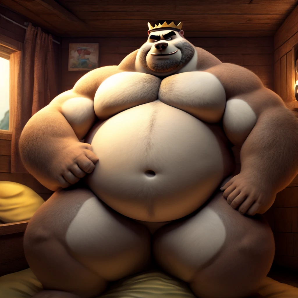 Fat Owen From total Drama Island big belly and large body and his big chunky body and his big bubble butt, hes waiting for you in a king size bed