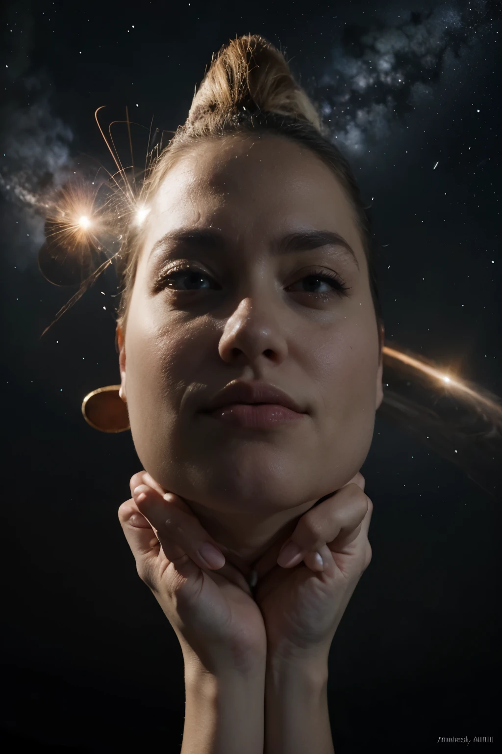 make a cartoon that shows the universe, power and politics in a single image