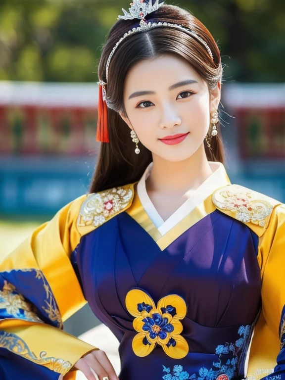Close-up of woman wearing red dress and tiara, Chinese princess, Chinese style, traditional chinese, Dilraba Dilmurat, สวมChinese dressโบราณ, ancient Chinese princess, palace , a girl in Hanfu, traditional chinese clothing, Empress of China, Fan Bingbing, Inspiration from Huang Ji, Chinese dress, Chinese woman, Hanfu
