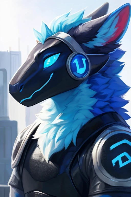 A prodigen with dragon wings dragon like featu res,((blue fur color with small amounts of whit e with dragon like features especially dragon w ings but the picture is exactly perfect for a profi le picture on social media)) for body protogen with a black chest plate black metal armor che stplate)), looking at viewer, big chest, day,, s ensual, detailed, uploaded to e621, beautiful an d detailed portrait of an anthropomorphic, (((m ale))) uploaded to e621, zaush, foxovh, movie li ghting, thicc, alone, detailed, 8k res, hires, detai led eyes, good anatomy, good perspective, tow ards viewer, by bebebebebe, by sicklyhypnos, b y gerkk, by orf, nice hands, perfect hands, happ y, romantic, ray tracing lighting, rtx on, By Bebe bebebe, by SpiritD, by KOBITOWANI, best qualit y, masterpiece, perfect anatomy, detailed pictur e)), 1femboy, with a park sunny day backgroun d, profile picture artwork for profile picture, all blue eyes, profile picture Style