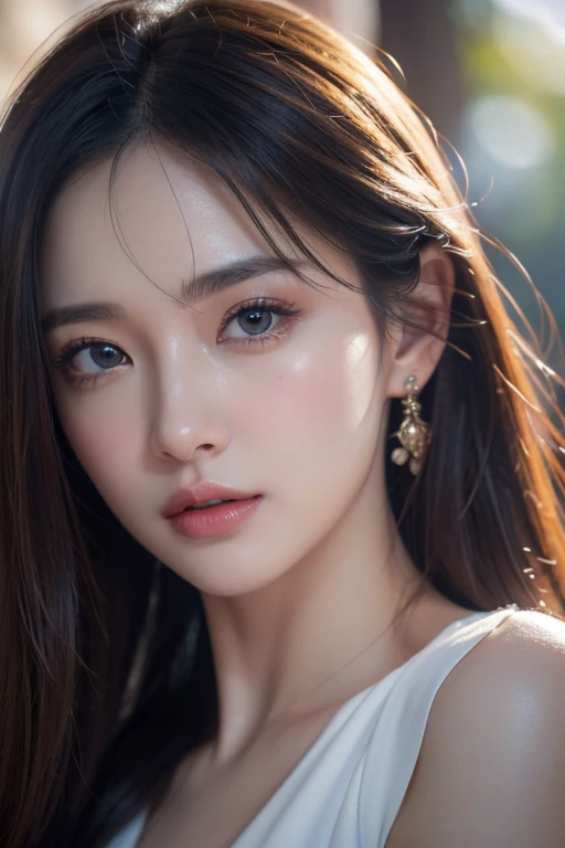 1 girl, (Wearing colorful stage costumes:1.2), Very beautiful Japanese idol portraits, Face close-up, (RAW Photos, highest quality), (Realistic, Realistic:1.4), (masterpiece), Very delicate and beautiful, Very detailed, 2k wallpaper, wonderful, finely, Very detailed CG Unity 8K wallpaper, Very detailed, High resolution, Soft Light, Beautiful detailed girl, Very detailed目と顔, Beautiful and sophisticated nose, Finely beautiful eyes, Cinema Lighting, (Simple light color background:1.3), (short hair), (Bob), Complete Anatomy, Slender body, Small breasts, smile