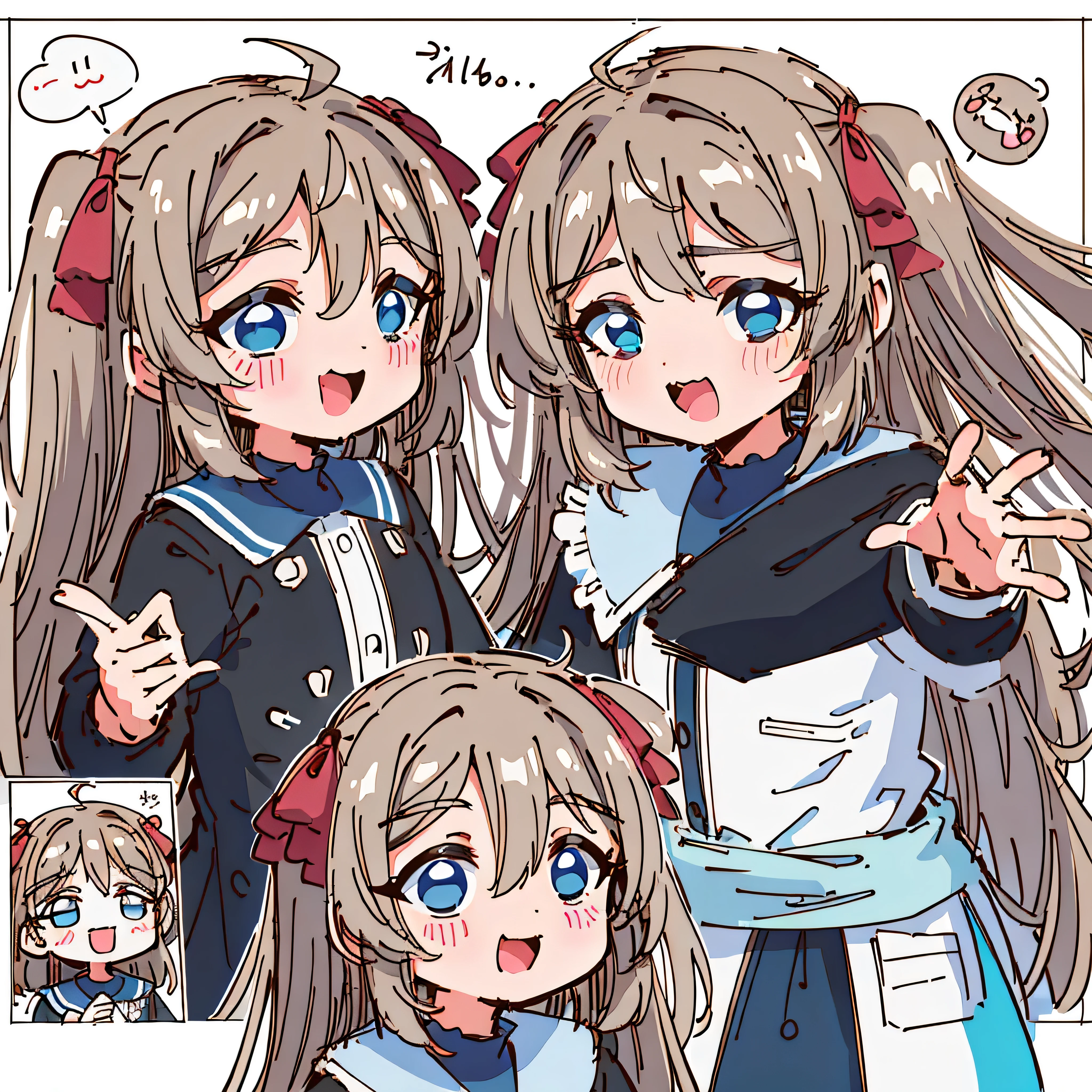 a cute monkey, all
kinds of expressions, happpy, sad, angry, expectant
laughter, disappointed1, cute eyes, white
background, illustration-nii 5-style cute, emoji
as illustration set, with boold manga line style,
dynamic pose dark white,, f/64 group, related
characters, Old Meme Kernel