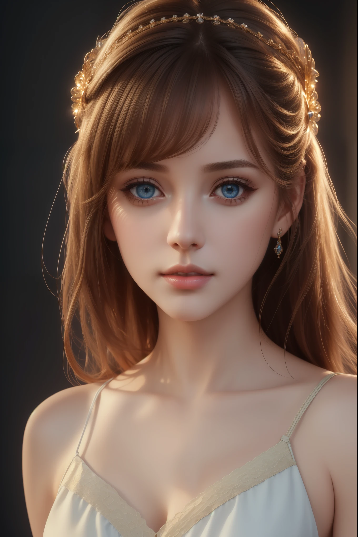 A girl,Beautiful and delicate eyes,Beautiful and delicate lips,Comfortable atmosphere,Rough style,(best quality,4k,8K,High resolution,masterpiece:1.2),Extremely detailed,Practical,HDR,Studio Lighting,professional,Bright colors,Soft colors,Warm lighting
