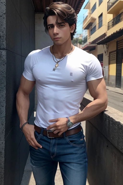 Haz una imagen de un chico que este conformado de cristal, que no se distingan sus rasgos fisicos