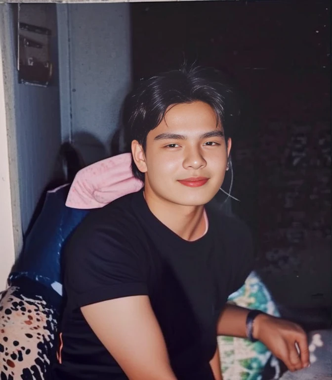 Young Asian man Arav in a blue and red volleyball uniform poses for a photo., Wearing an expensive silk volleyball shirt, Height 169cm, Height 170 cm, Wear a basketball shirt., Shin Min Jung, Cute sportswear, Seson Yoon, With a backdrop of natural light., , Heonhwa Cho