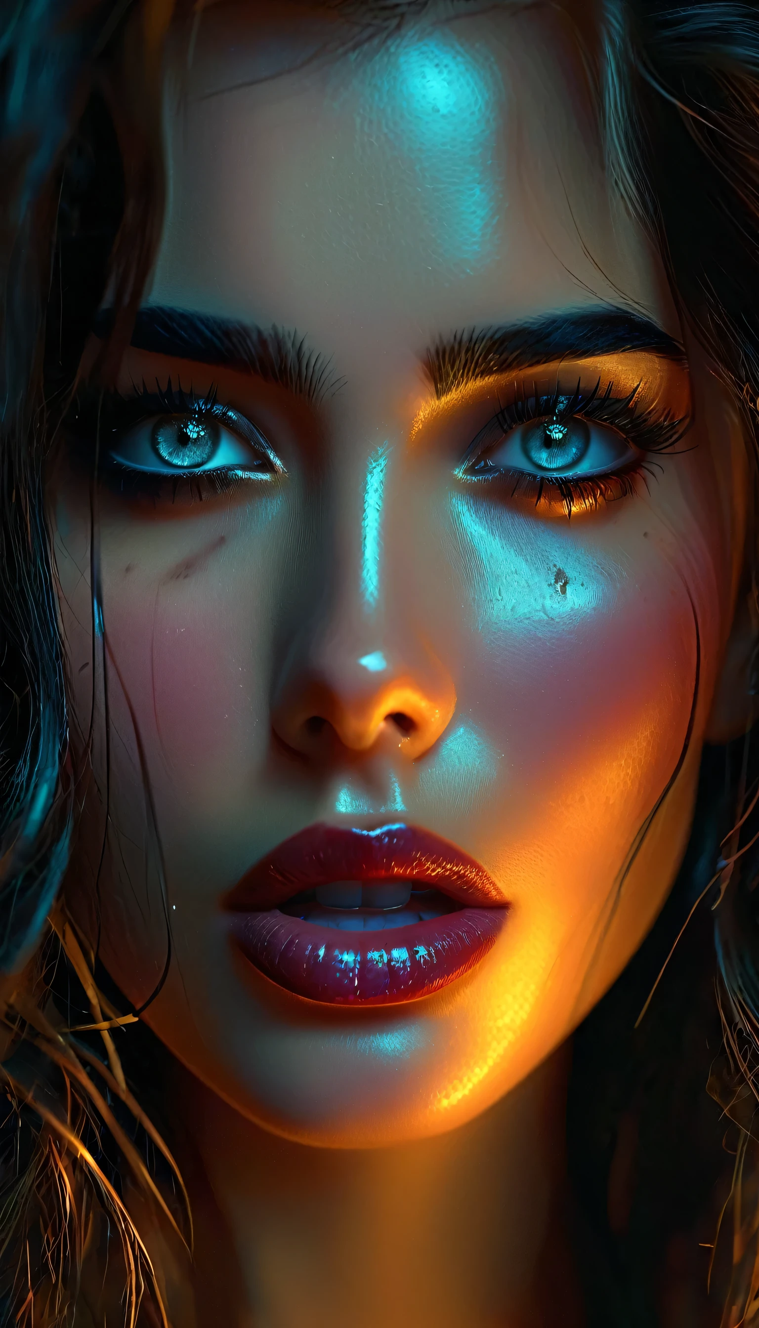 a girl with beautiful detailed eyes, beautiful detailed lips, extremely detailed eyes and face, long eyelashes, realistic, photorealistic, photo-realistic, 4k, 8k, highres, masterpiece, ultra-detailed, realistic lighting, melancholy expression, tears in her eyes, vulnerable, hopeful, dramatic lighting, cinematic, chiaroscuro lighting, moody, emotional, introspective, pensive, isolation, loneliness, fear of the unknown, glimmer of hope, depression, emotional, dramatic, painterly, oil painting, digital art, muted colors, somber colors, dark colors, warm lighting, ray of light, cinematic composition