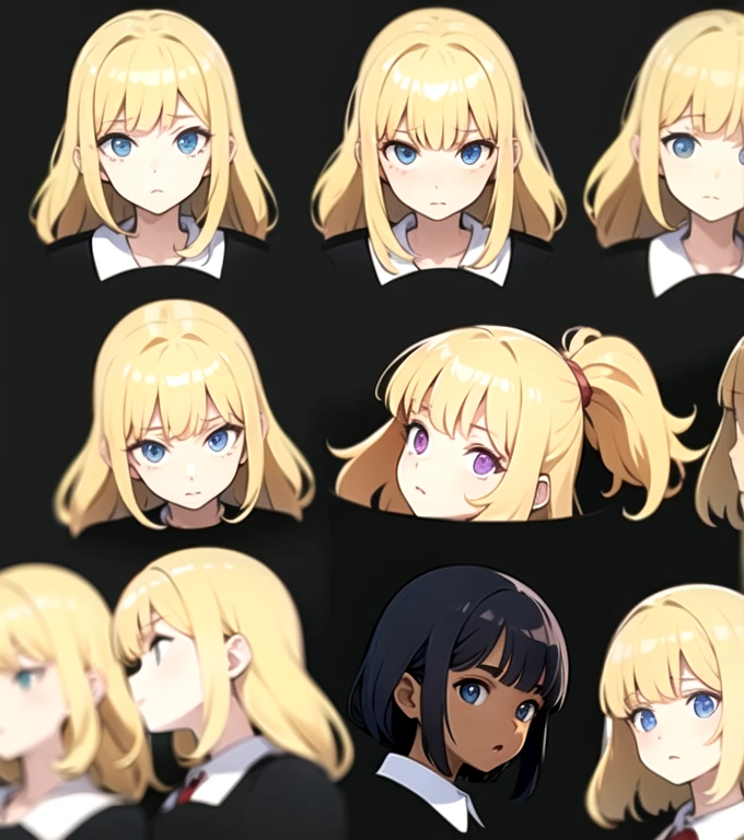  blonde with an expression of curiosity 