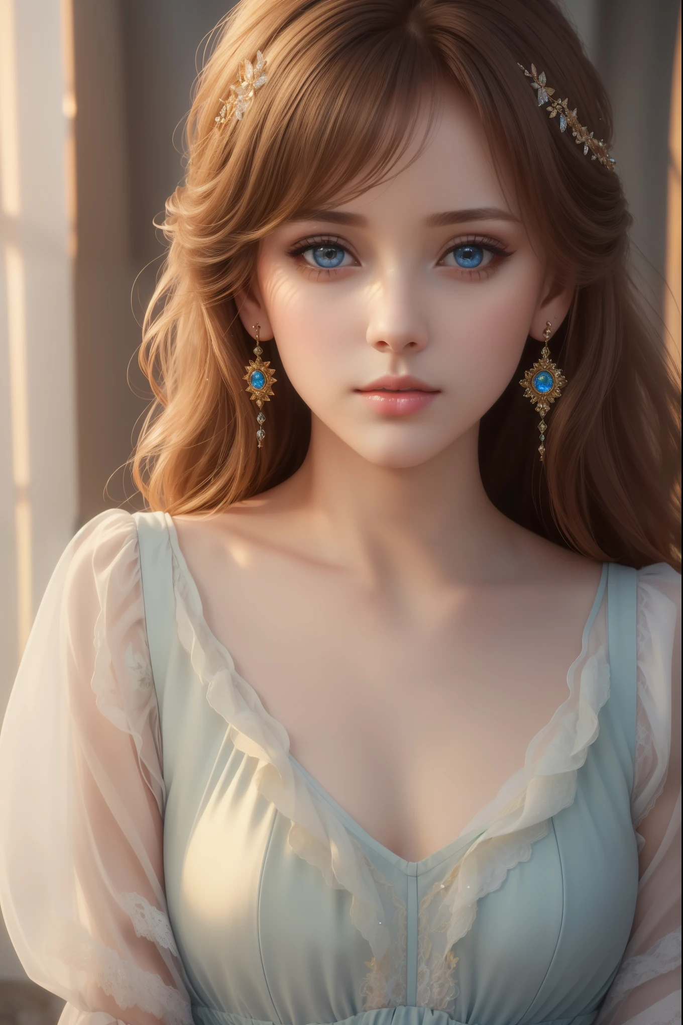 A girl,Beautiful and delicate eyes,Beautiful and delicate lips,Comfortable atmosphere,Rough style,(best quality,4k,8K,High resolution,masterpiece:1.2),Extremely detailed,Practical,HDR,Studio Lighting,professional,Bright colors,Soft colors,Warm lighting