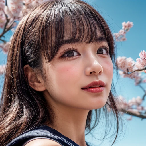 Best_Quality, (masterpiece:1.2) of Hi-Res photo, (realistic and photorealistic with touch of rawness:1.37), (group photo:1.6), (((SchoolGirls Surrounding the camera in Upward composition))), Panoramic, (Filled with many Faces), (NOGIZAKA face variations:1.4), { Looking down at the camera | (Kissing face to face) }, (((close:1.4, Face closeup from below:1.4))), (((Sky background)) with CherryBlossoms) . BREAK .
Extremely Detailed KAWAII face variations, captivating gaze, elaborate detailed Eyes with (sparkling highlights:1.2), long eyelashes、Glossy RED Lips with beautiful details, Coquettish tongue, Rosy cheeks, Glistening ivory skin . { (Dynamic joyful expressions) | (:D) | (Kissing) | Tongue out | baby hair | Updos | OKAPPA }, Childish, .