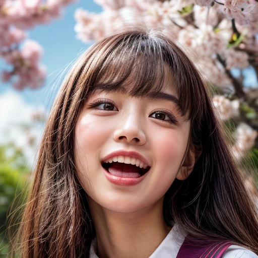 Best_Quality, (masterpiece:1.2) of Hi-Res photo, (realistic and photorealistic with touch of rawness:1.37), (group photo:1.6), (((SchoolGirls Surrounding the camera in Upward composition))), Panoramic, (Filled with many Faces), (NOGIZAKA face variations:1.4), { Looking down at the camera | (Kissing face to face) }, (((close:1.4, Face closeup from below:1.4))), (((Sky background)) with CherryBlossoms) . BREAK .
Extremely Detailed KAWAII face variations, captivating gaze, elaborate detailed Eyes with (sparkling highlights:1.2), long eyelashes、Glossy RED Lips with beautiful details, Coquettish tongue, Rosy cheeks, Glistening ivory skin . { (Dynamic joyful expressions) | (:D) | (Kissing) | Tongue out | baby hair | Updos | OKAPPA }, Childish, .