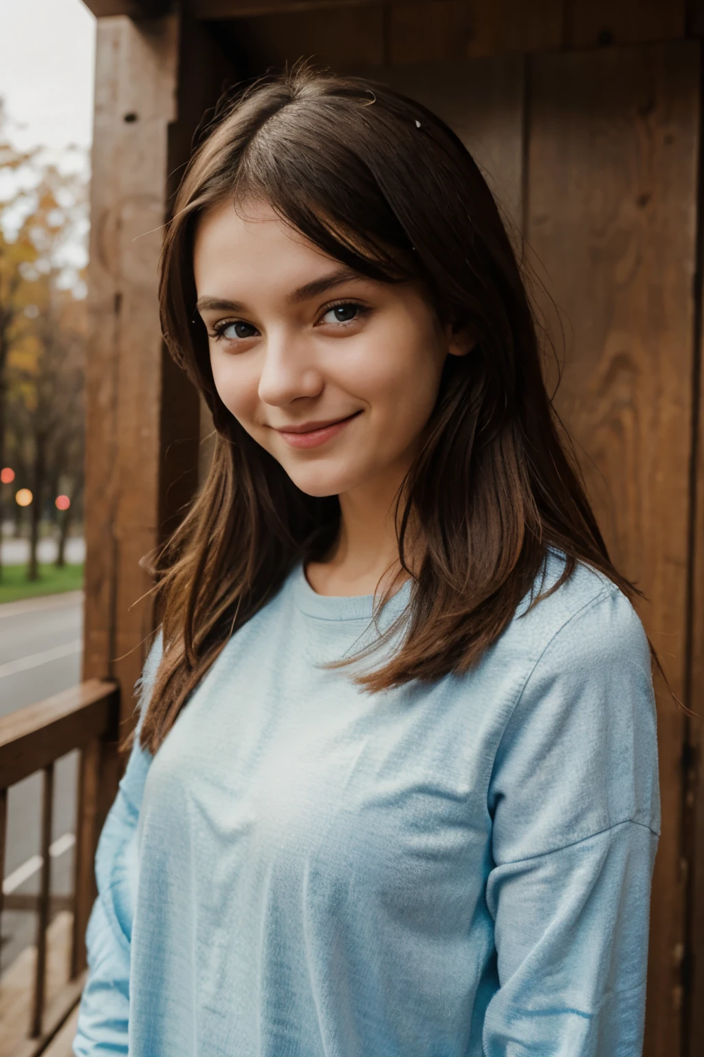 Slavic girl with a cute shy smile