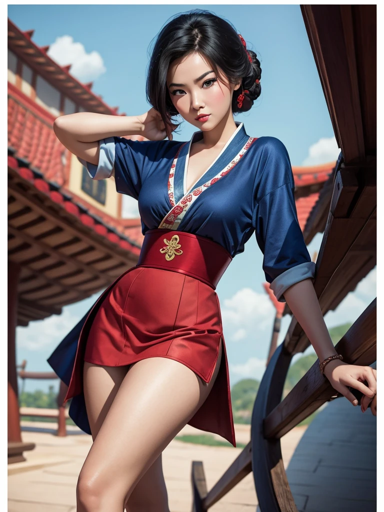 disney mulan character sensual pin up style
