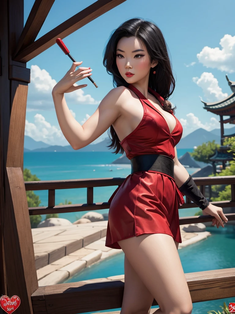 disney mulan character sensual pin up style