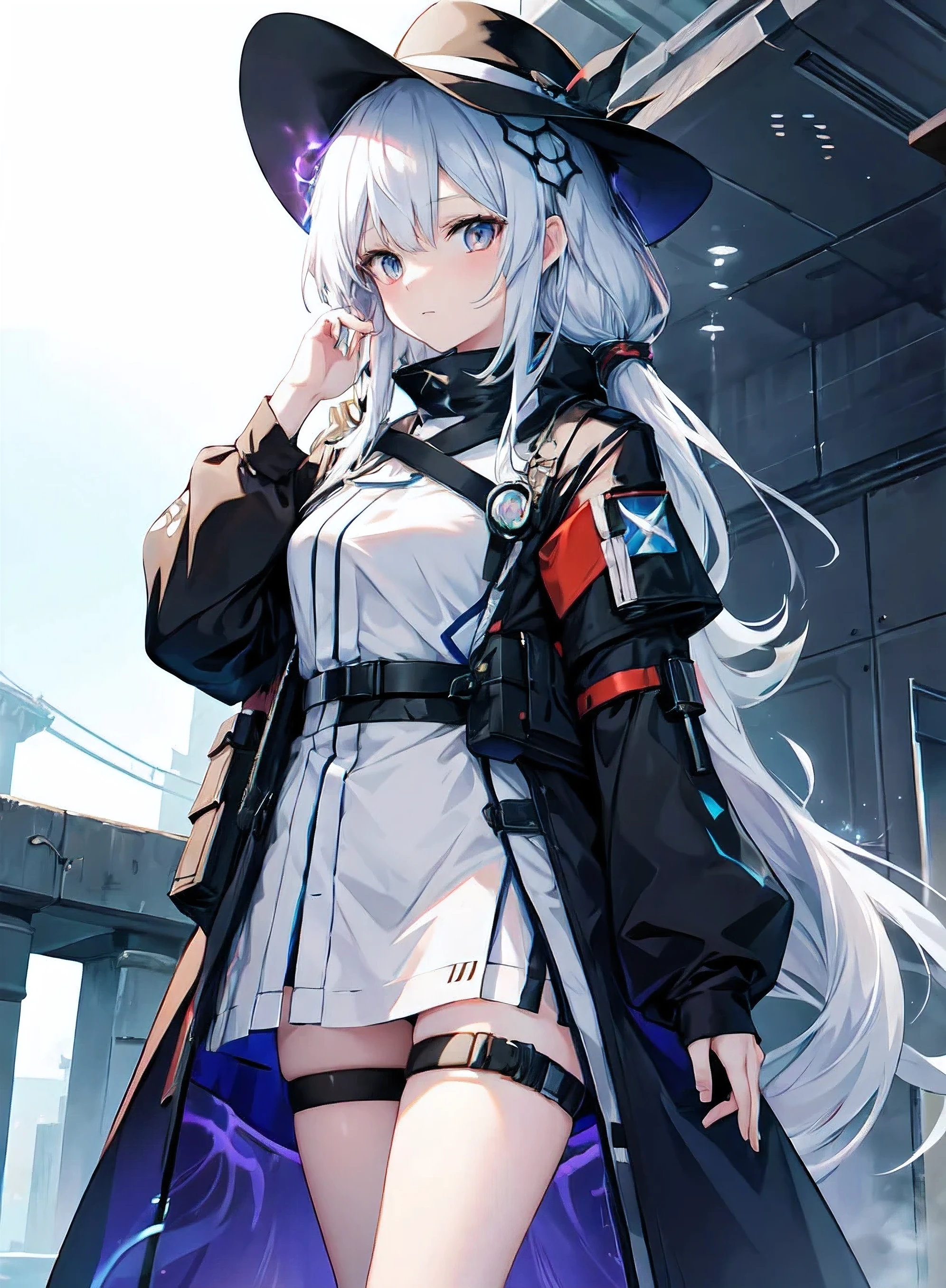 Beautiful adult anime girl, arknights theme, and jellyfish art