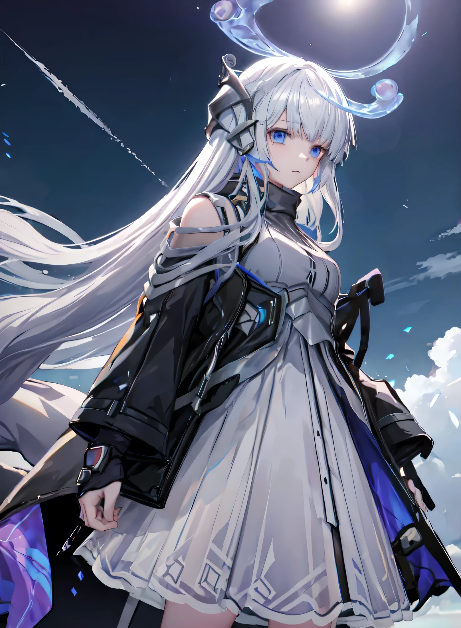 Beautiful adult anime girl, arknights theme 