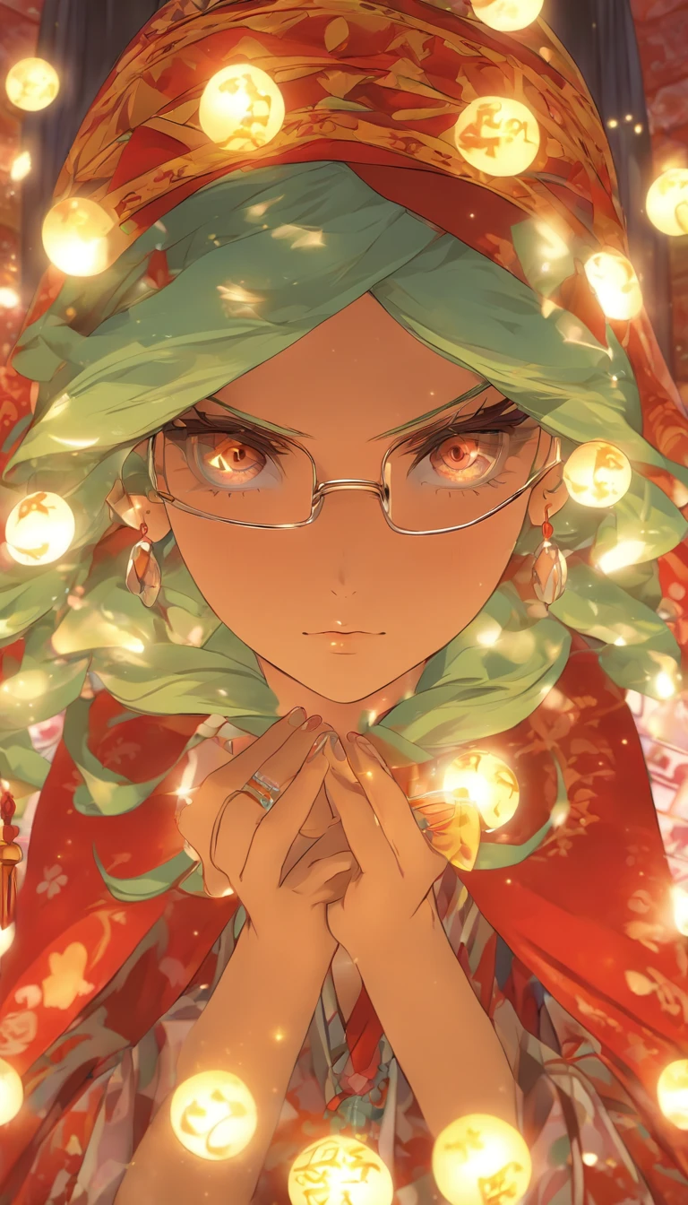 fortune teller　White skin　Glasses　woman　sexy