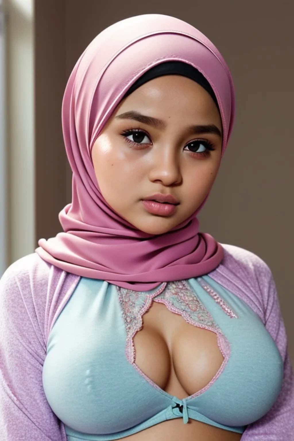 Wear pastel colored panties, Very cute and baby-like face, Very cute and baby-like face, G-String Nackt, angry pose, Angry face, (((HIJAB MALAYSIAN GIRLS))),, good quality, UHD 45K, realistisches Gesicht, Realistic skin feel , Eine malaiische Dame, ************, , Very cute and baby-like face, (((large breast))), (MATRIX WELT), ((Schau in die Kamera und TRAURIGKEIT)), ((())), (((sweet girl))), ((PASTELLROTE LIPPEN)), ((kurze tief ausgeschnittene BLUSE)), ((pummelig)), ((Entkleiden)), curvy, deep cleavage,