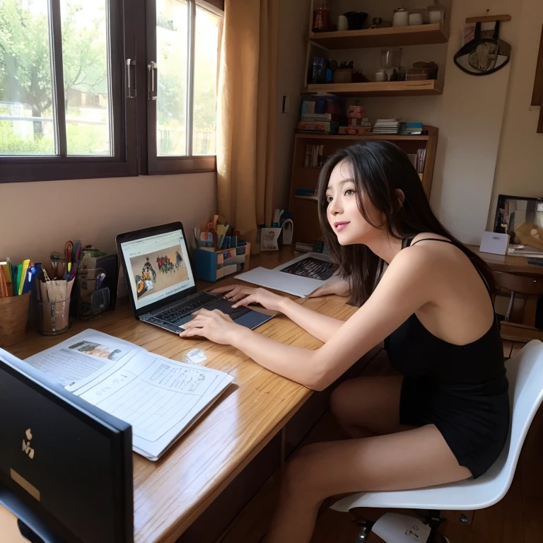 Erha is playing on the desktop