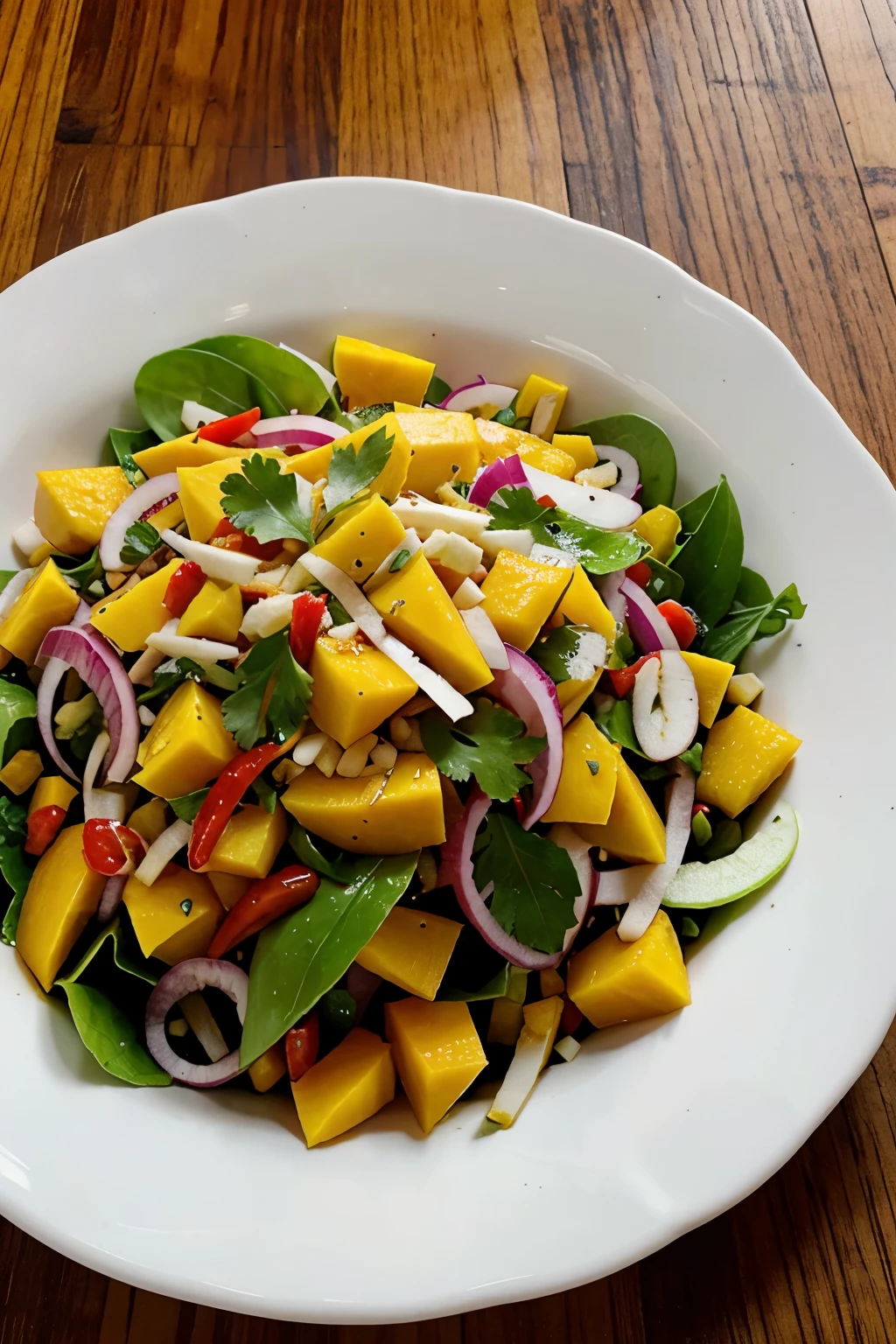 Mango salad with chilies