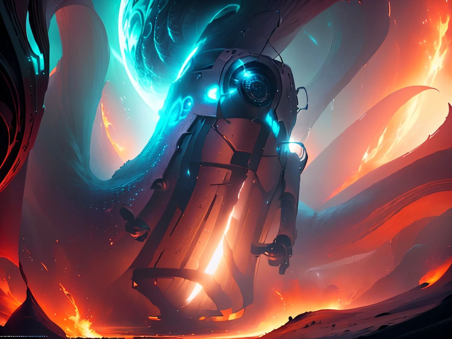 masterpiece, best quality, (extremely detailed CG unity 8k wallpaper), (best quality), (best illustration), (best shadow), absurdres, realistic lighting, (Abyss), beautiful detailed glow, art by PeterMohrBacher,