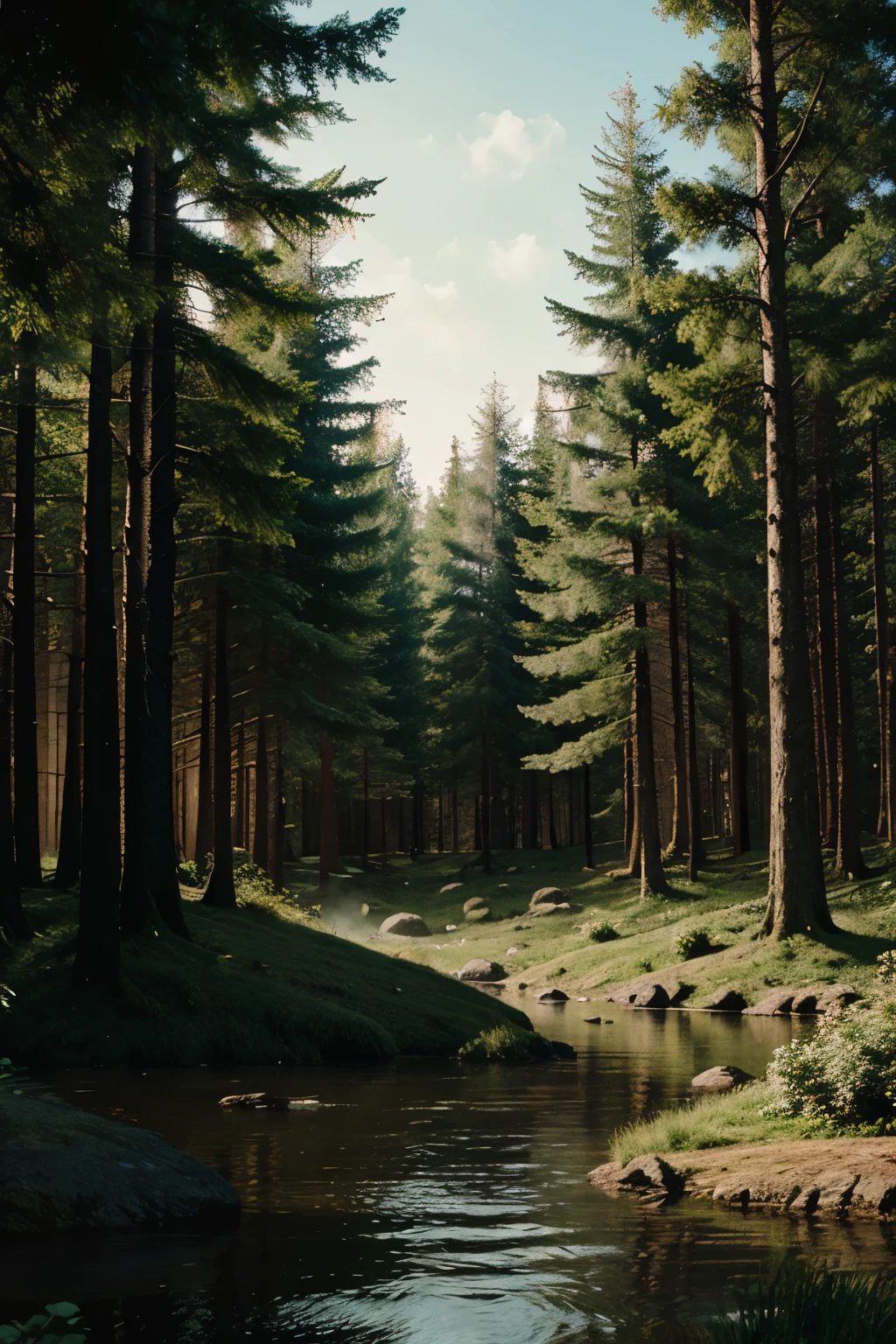 Illustration of a dense forest