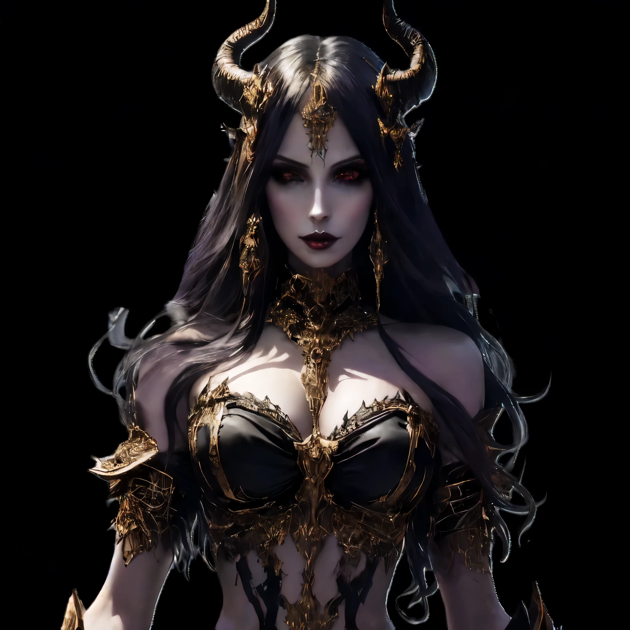 a close up of a woman in a costume with horns on her head, beautiful elegant demon queen, white horns queen demon, hyperdetailed fantasy character, diablo 4 lilith, dark sorceress full view, beautiful succubus, dark elf princess, 3 d render character art 8 k, succubus | medieval, diablo 4 queen, beautiful and elegant elf queen