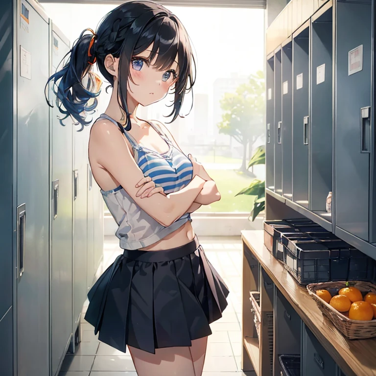 (highest qualityのイラスト:1.2), (cute女の子:1.1), (One Girl, solo:1), (Two Girls、8-year-old、、、small、cute、cute、small胸、Ultra-detailed目:1.2)、(lily、kiss、Hug from behind、Grab、eyes half closed、eye contact:1.3)、(sweating、I was hugged、blush:1.1)、 break White Bra、ピンクgood、Blue Bra、Green Bra、Greybra、Light grey bra、 Striped bra、水玉模様がgood、goodチェック柄、cute、good、Kids Good、sporty、camisole、Cotton panties、School Skirt、Blake Black Hair、Blue Hair、Brown Hair、Very short hair、short hair、Mid-length hair、Hair length、Wavy Hair、Curly Hair、Pale pink braided hair、Hime cut、Bobcut、Twin tails、低いTwin tails、ponytail、ライトブルーのローponytail、break HA(locker room:1.2)、(evening、evening、Orange sunshine:1.2)、 break(highest quality、Ultra-detailed、Very detailed and beautiful、超A high resolution、Detailed Arm:1.2)、Browsing Caution Beautiful Pool