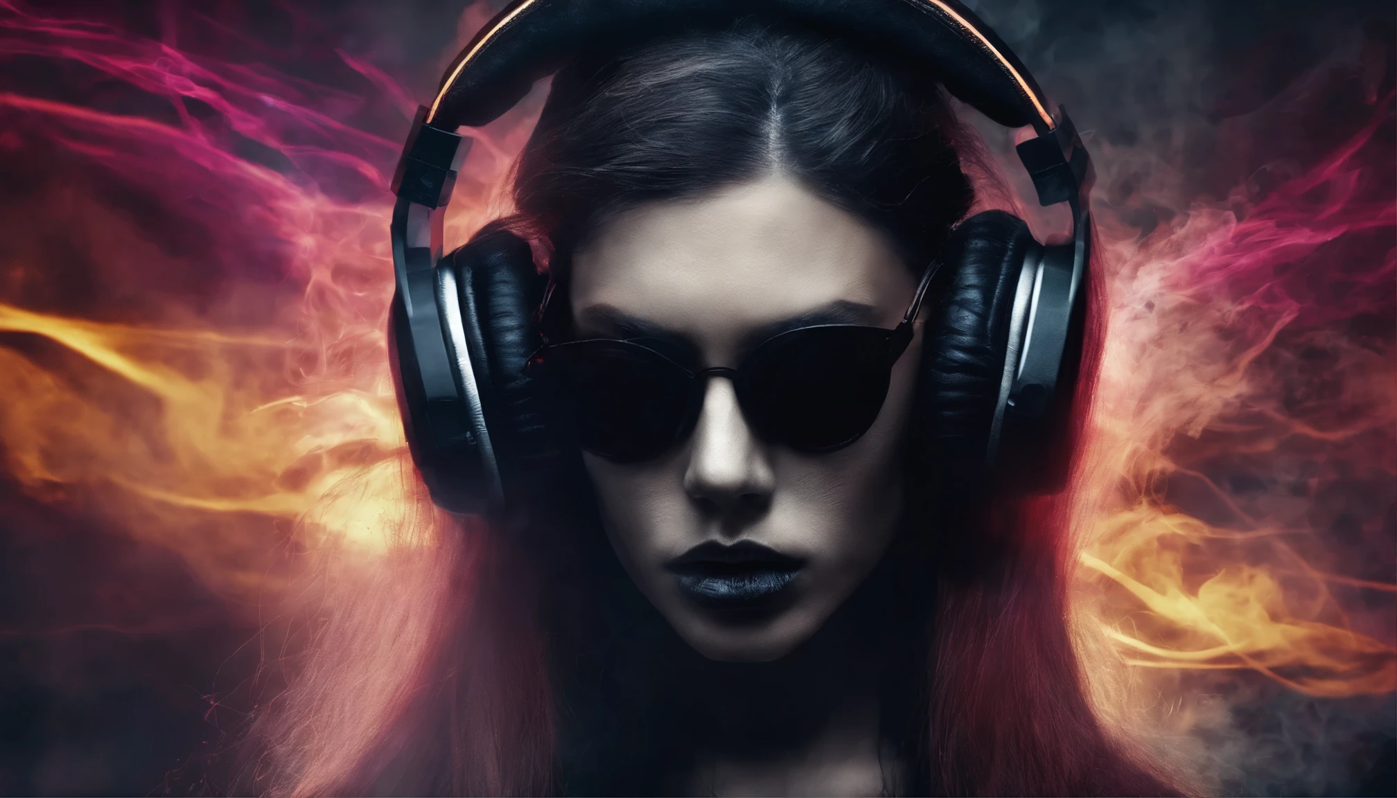 In the foreground is a beautiful young girl with long hair., wearing large stylish headphones. She looks confident and immersed in the music. There is a sports car in the background, shrouded in colorful smoke, creating a vibrant and dynamic atmosphere.
Details for creating a picture:
Main object:
beautiful young girl in bikini,in sunglasses.
long hair.
Large stylish headphones.
the background:
sports car (Sports car).
colorful smoke, surrounding car.
Style and mood:
Modern and dynamic style.
Bright and rich colors for smoke.
An atmosphere of energy and movement.
Technical specifications:
a high resolution.
Realistic or semi-realistic stylization.
Well-detailed details of headphones and car.
Dramatic lighting to create striking contrasts and highlight key elements