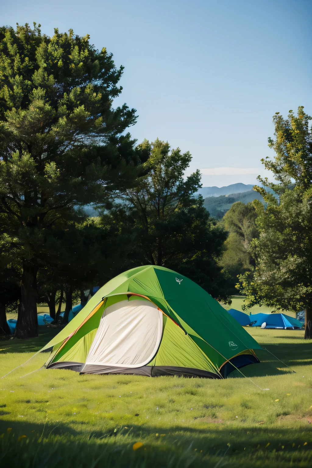 tent，camping、green，grassland