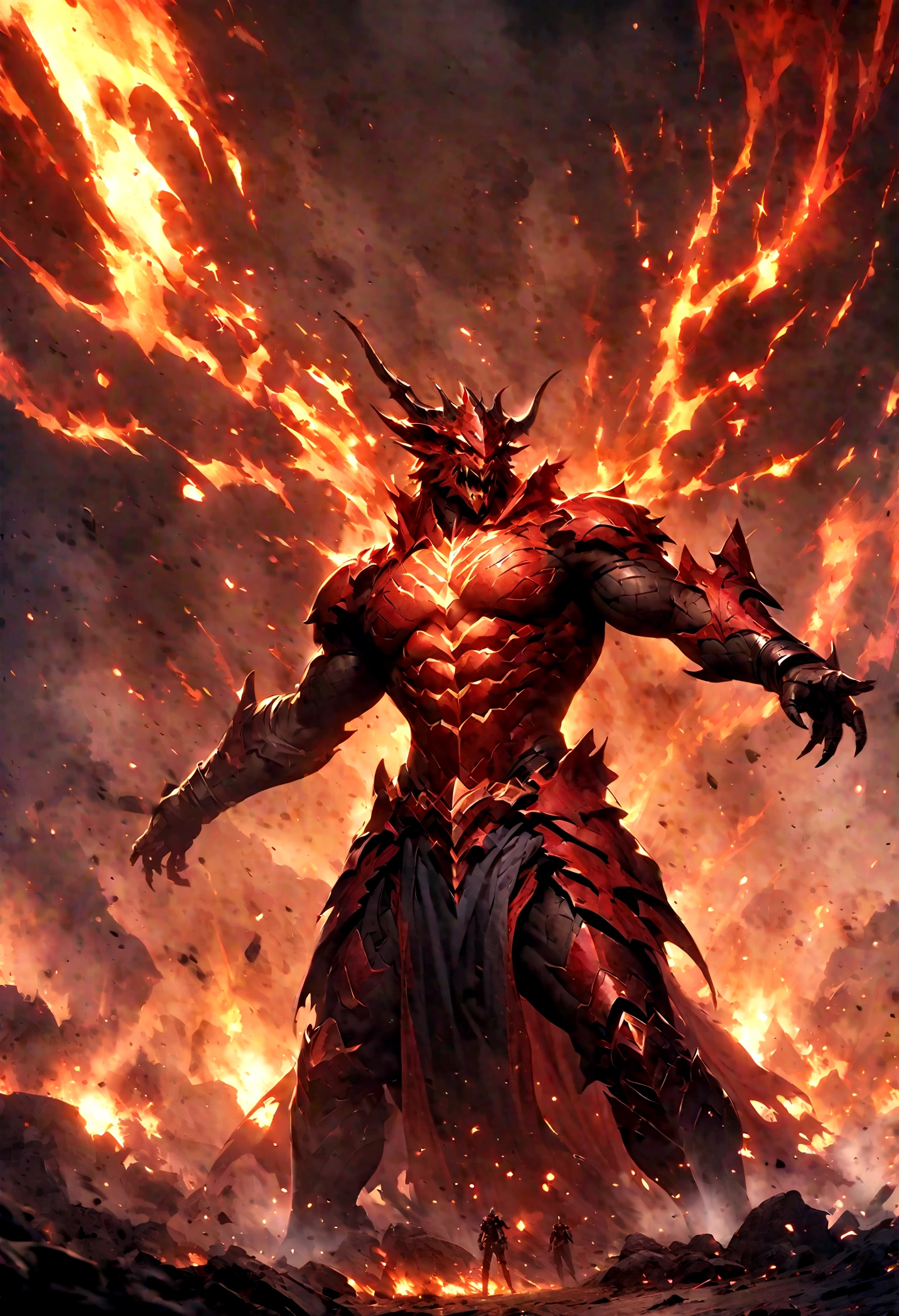 Dark flame style,lifelike,("cg,")_,"Dark Dragon","Western style",Western Mythology,Roar,ferocious,huge,Full body front view,The scene is,Takayama,night,Medium scene,