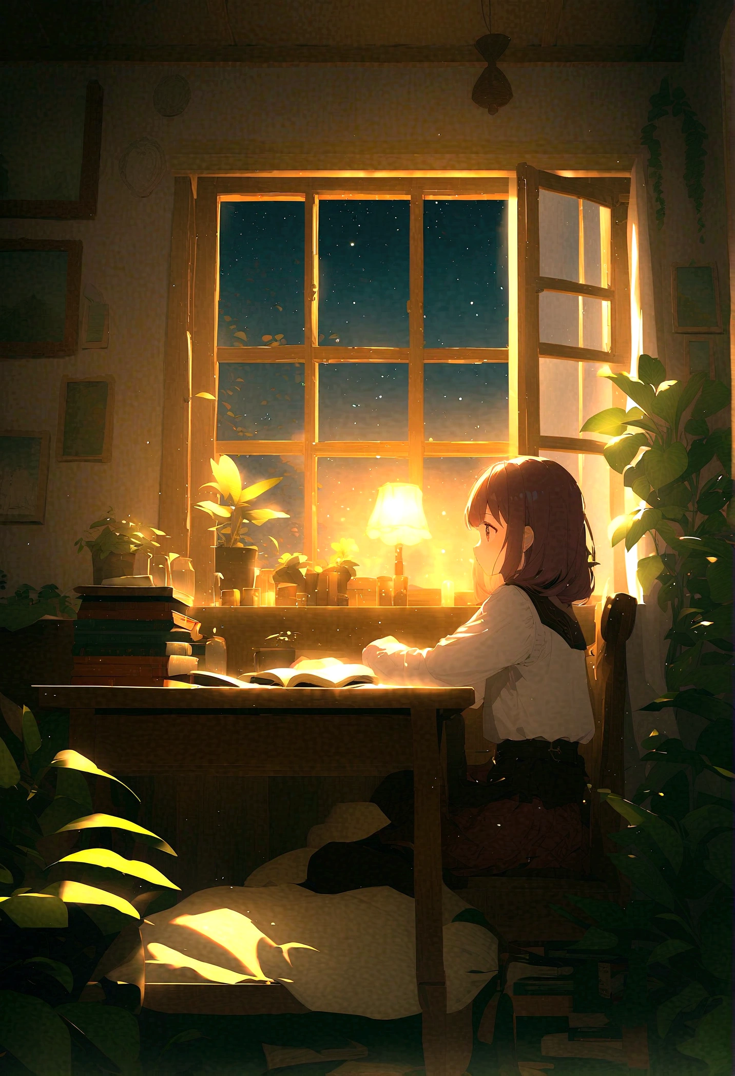 Please keep the girl's eyes on the book.、Aspect ratio is 16:Make it 9、30%Please upload it