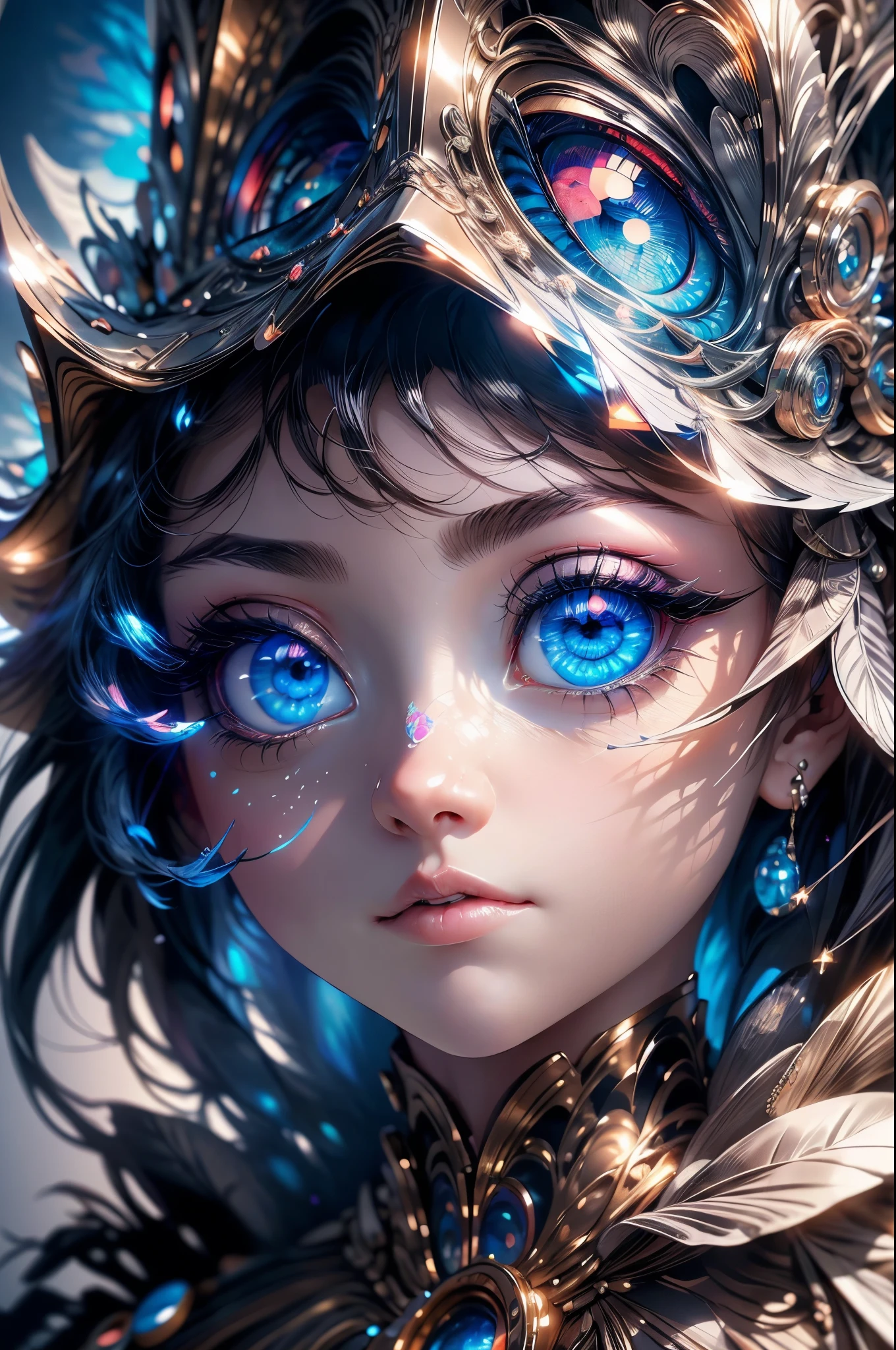 Beautiful eyeballs、Glowing eyeball、Focus on the eyes、Masterpiece, Committed to ultra-high definition and vivid colors, Super detailed, Attention to detail, highest quality, 8K, 16K, Exquisite detail, A style that combines romanticism and realism, High resolution, Perfect Anatomy, 