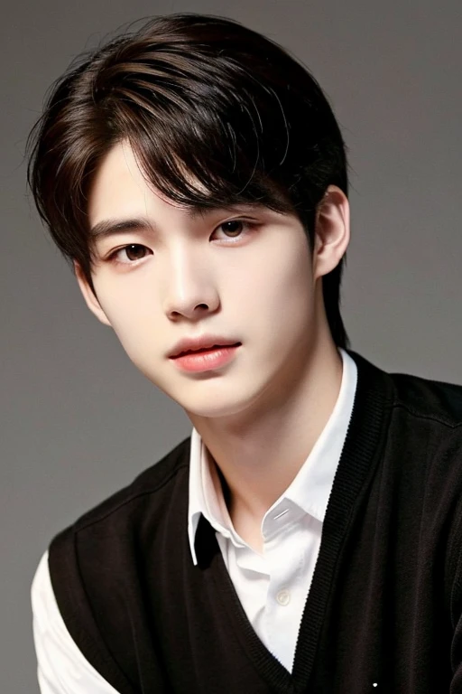 Korean Hot male law school student,  is handsome and intelligent a liftle buffy. very  long dark brown black hair. Looks a little bit like lee jong suk