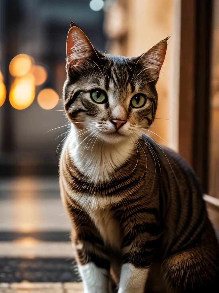 ultra-realistic photographs,Indian Instagram infeection cat, background, serene atmosphere,stunning architecture,soft and natural lighting,vivid colors,photorealistic,HDR,highres,studio lighting,ultra-detailed,bokeh,fully covered clothes