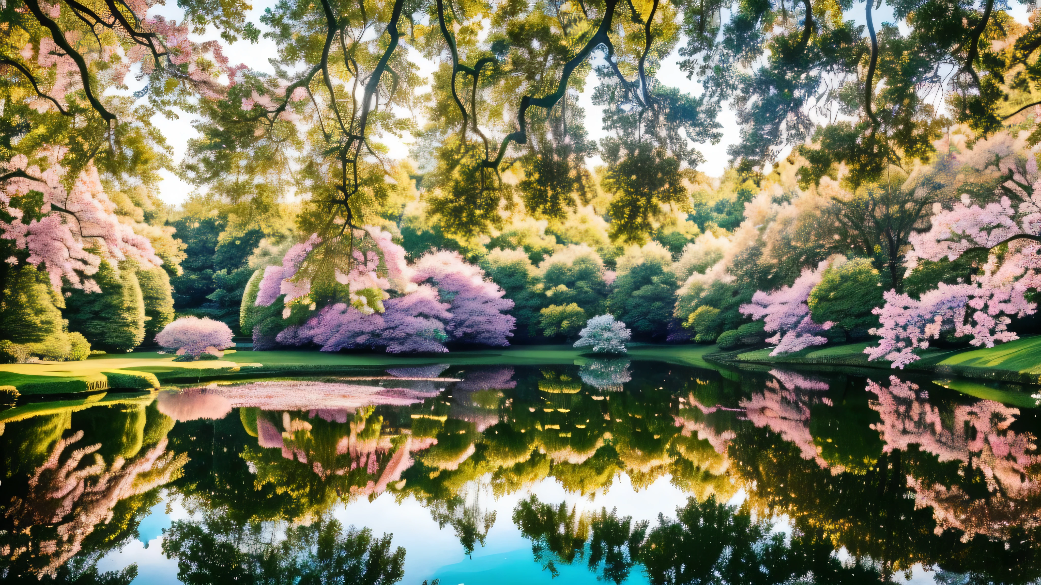 (best quality,4k,8k,highres,masterpiece:1.2),ultra-detailed,(realistic,photorealistic,photo-realistic:1.37),fresh, vibrant, tranquil, Spring morning, blooming flowers, gentle breeze, clear blue sky, golden sunlight, lush green grass, twittering birds, shimmering dewdrops, colorful butterflies, joyful laughter, peaceful atmosphere, joyful anticipation, reawakening nature, serene surroundings, soft pastel colors, warm embrace of nature, new beginnings, pure happiness, radiant energy, soft petals, delicate fragrance, delicate daffodils, flourishing cherry blossoms, dancing daisies, cheerful tulips, vibrant azaleas, graceful magnolias, blossoming trees, graceful swaying branches, tranquil pond, playful ducks, serene reflection, pleasant chirping, harmonious symphony, refreshing scent of blossoms, delightful awakening.