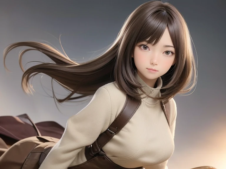 The whole body is depicted, facing away, smiling, ((Winter clothes, Half court, long skirt, Brown boots)), stylish clothes, 1 girl in, long hair, With smiling eyes, Brown hair, ((table, Best quality, a high resolution, nffsw, perfect pixel, depth of field, 4K,)), 1 girl in, lonely, One, 24 years, beautiful anime girl, Beautiful art style, anime character, ((long hair, split bangs, Brown hair)), round eyes, High precision eyes, beautiful eyelashes, Realistic eyes), (detailed face, blushing:1.2), (smooth texture:0.75, realistic texture:0.65, Photorealistic:1.2, Cinematic, Anime in CG style), medium breasts, perfect body, daytime, Sun rays, Boke:1.4, (On open air, chinese buildings, Large crowds), ((The wind blows)), elegant, on the highest level, elegant