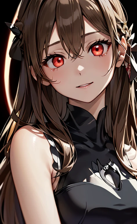 (Photorealistic:1.4)、(asuna,20-year-old:1.5),(masterpiece、lens flare:1.5、spot light:1.2、Exquisite beautiful eye:1.5,portlate),(kind eyes、tareme:1.2),(Demure:1.2)
、Cute Face、 3D Face、(light brown hair:1.5)、(wavy hair:1.3),(1 woman)、(Red eyes:1.2)、(upper body)、(dark persona:1.5)、(head tilt) ,(Cute face:1.2),(flat chest),(half closed eyes:1.2),kind face,(white red lace frilled gothic lolita),(black background:1.5)、(glowing eyes:1.3)、()、 Neat and clean、Adorable、Slim Body(Tareme:1.5),Shiny Hair、(Glowing pink Skin)、Nijisketch,Manga,beautifuljapanesewoman