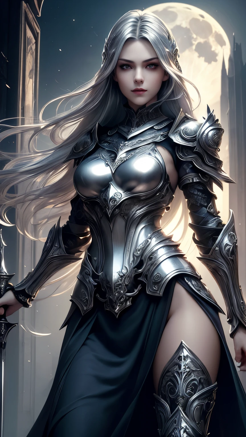 highest quality、masterpiece、8k、Realistic、超High resolution、Very delicate and beautiful、High resolution、Cinema Lighting、medium range shooting、Portraiture、Perfect female body、Opposition、Looking at the audience、((Dark Elf:1.8, Big Breasts:1.3, White hair ponytail))、(Dark Skin:1.6)、Colours in harmony with nature、A smile suits you、((Durable Armor and Boots:1.6、Minimalist decor、Emphasis on mobility and protection、Equip a spear))、Warm and smiling、Be considerate、、Approachable、hole々walk with purpose、Confident Steps。