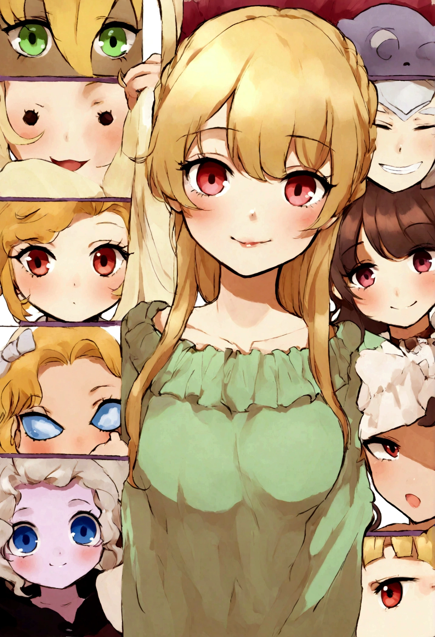 Femme Arafed avec une legeris rouge assortis, longs cheveux blonds, fille sexy aux yeux vert claire , Portrait de Sophie Mudd, cheveux blonds et grands yeux, selfie d'une jeune femme, Yeux de chambre, violette myers, sans maquillage, maquillage naturel, regarder directement la caméra, visage avec artgram, maquillage subtil, superbe photo de tout le corps, dans la chambre, clivage, qui faire très realiste avec une qualiter haut gamme