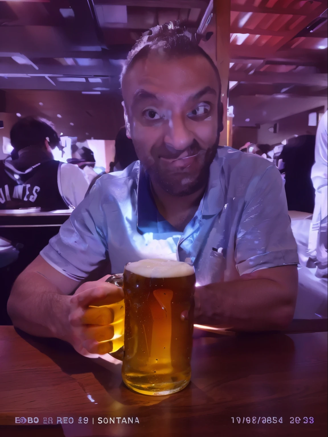 arafed man sitting at a table with a beer in front of him, holding a beer!!, holding a large glass of beer, with a drink, holding a mug of beer, holding beer, drinking a beer, holding a beer, holding the pint of ale, drinking beer, beer mug in hand, with a big head, shot on nikon z9