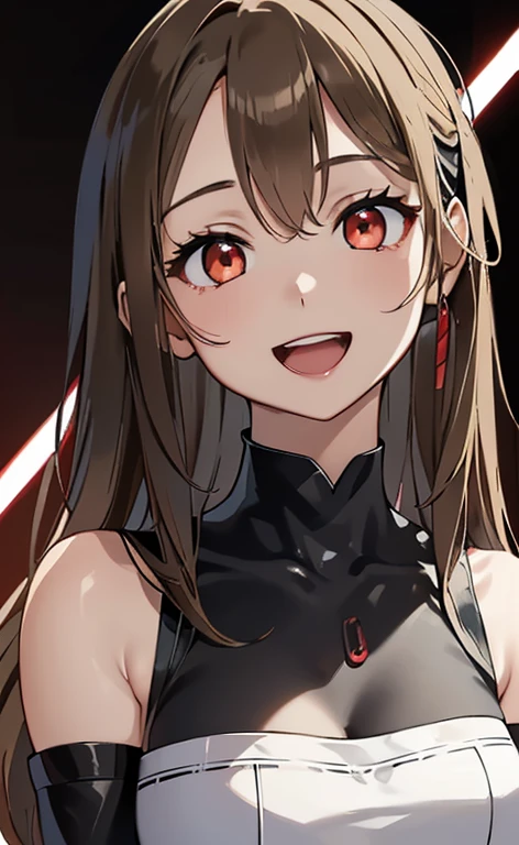(Photorealistic:1.4)、(asuna,20-year-old:1.5),(masterpiece、lens flare:1.5、spot light:1.2、Exquisite beautiful eye:1.5,portlate),(kind eyes、tareme:1.2),(Demure:1.2)
、Cute Face、 3D Face、(light brown hair:1.5)、(straight hair sidelock:1.3),(1 woman)、(Red eyes:1.2)、(upper body:1.5))、(Open mouth happy smile:1.5)、(head tilt) ,(Cute face:1.2),(flat chest),(),kind face,(neck holder white red lace gothic lolita dress),(black background:1.5)、(glowing eyes:1.3)、()、 Neat and clean、Adorable、Slim Body(Tareme:1.5),Shiny Hair、(Glowing pink Skin)、Nijisketch,Manga,beautifuljapanesewoman