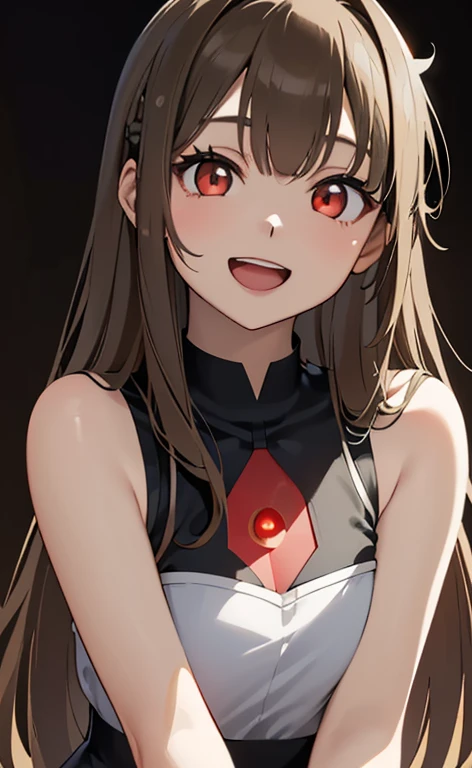 (Photorealistic:1.4)、(asuna,20-year-old:1.5),(masterpiece、lens flare:1.5、spot light:1.2、Exquisite beautiful eye:1.5,portlate),(kind eyes、tareme:1.2),(leaning forward:1.3)
、Cute Face、 3D Face、(light brown hair:1.5)、(straight hair),.(sidelock:1.3),(blunt bangs:1.3),(1 woman)、(Red eyes:1.2)、(upper body:1.5)、(Open mouth happy smile:1.5)、(head tilt) ,(Cute face:1.2),(flat chest),(),kind face,(white red gothic lolita neck holder dress),(black background:1.5)、(glowing eyes:1.3)、()、 Neat and clean、Adorable、Demure,Slim Body(),Shiny Hair、()、Nijisketch,Manga,beautifuljapanesewoman