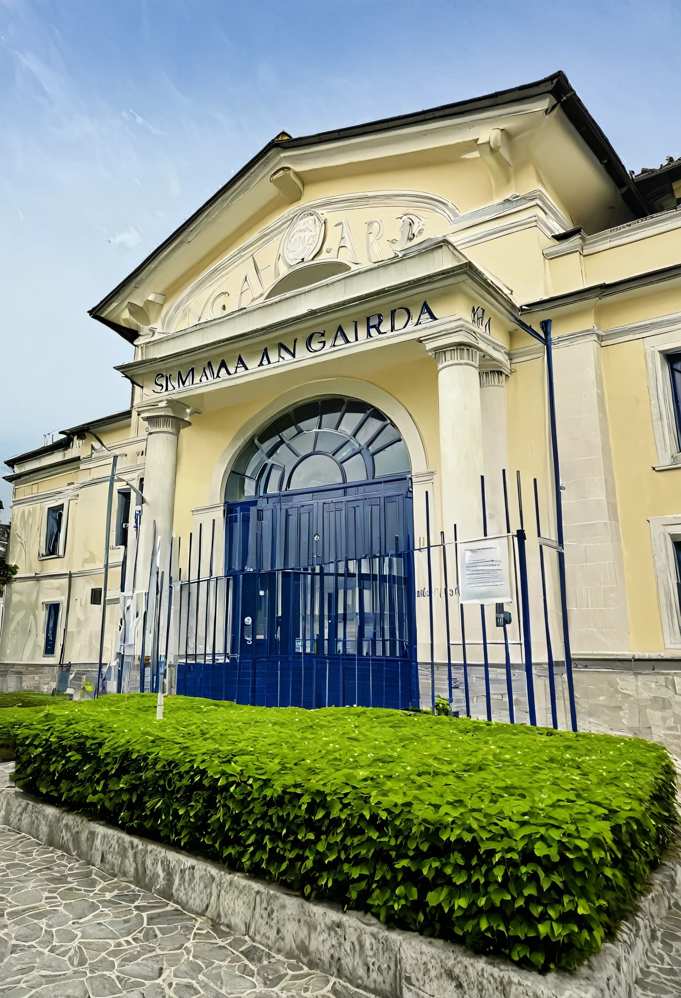 The school looks luxurious in front of it with writing SMA GARDA 2