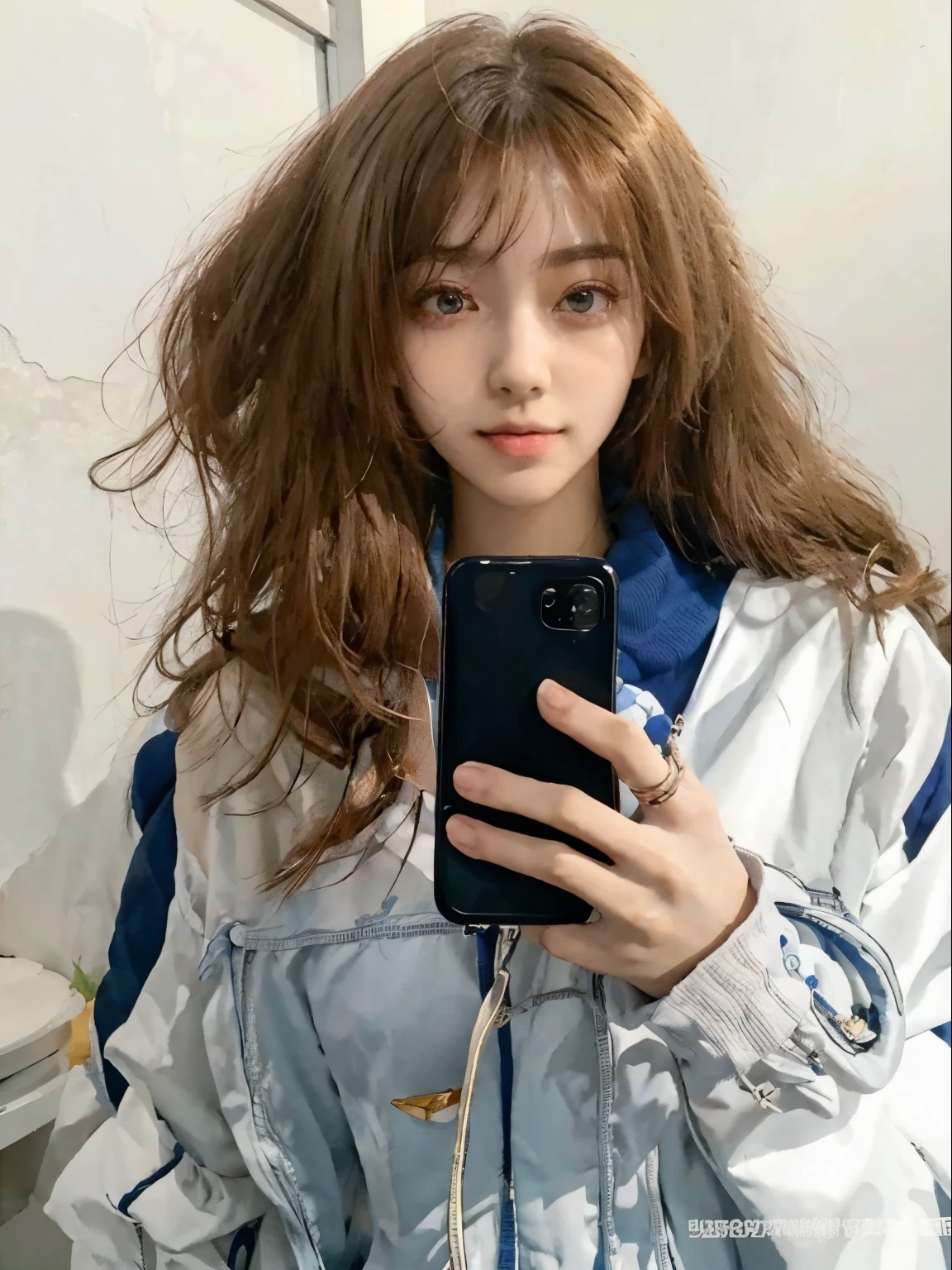 8K, best quality, masterpiece, realistic, ultra detail, photo realistic, hyper realistic, soft lighting, 영화 조명 improve quality, realistic lighting, backlight, brightly shining light, improve quality, best quality real texture skin,
enlargement, slim, Cute face, laugh, Beautiful eye for detail, 19 year old Korean, pretty, Electric blue colored drill hair, Hood,