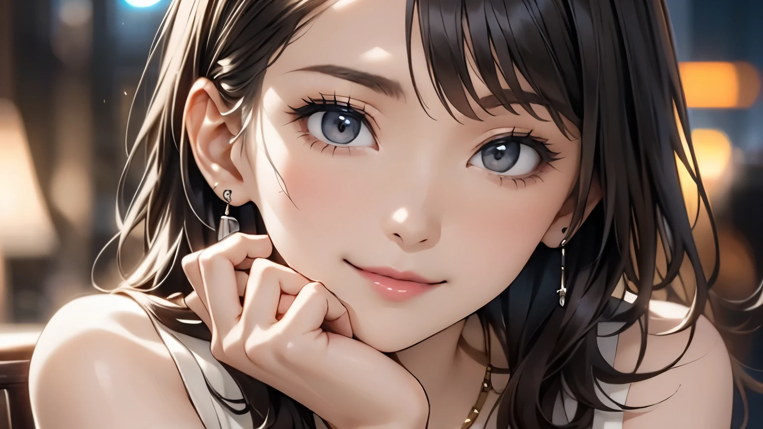 ((Biologically correct limb count))、(( Full body, including face))、4K、masterpiece、((Focus on the face))、((Symmetrical facial features))、The eyes are detailed、Beautiful woman、Excellent style、Beautiful arms、Beautiful feet、Beautiful Hands、(slim)、Drawing facial details、Small earrings、necklace、(White and uniform gloss、Shiny Dress、High heels、Glowing Skin)smile、(Beautiful feetのアップ)、Sweat、(((Black and White)))、Realistic illustrations,Reading a book