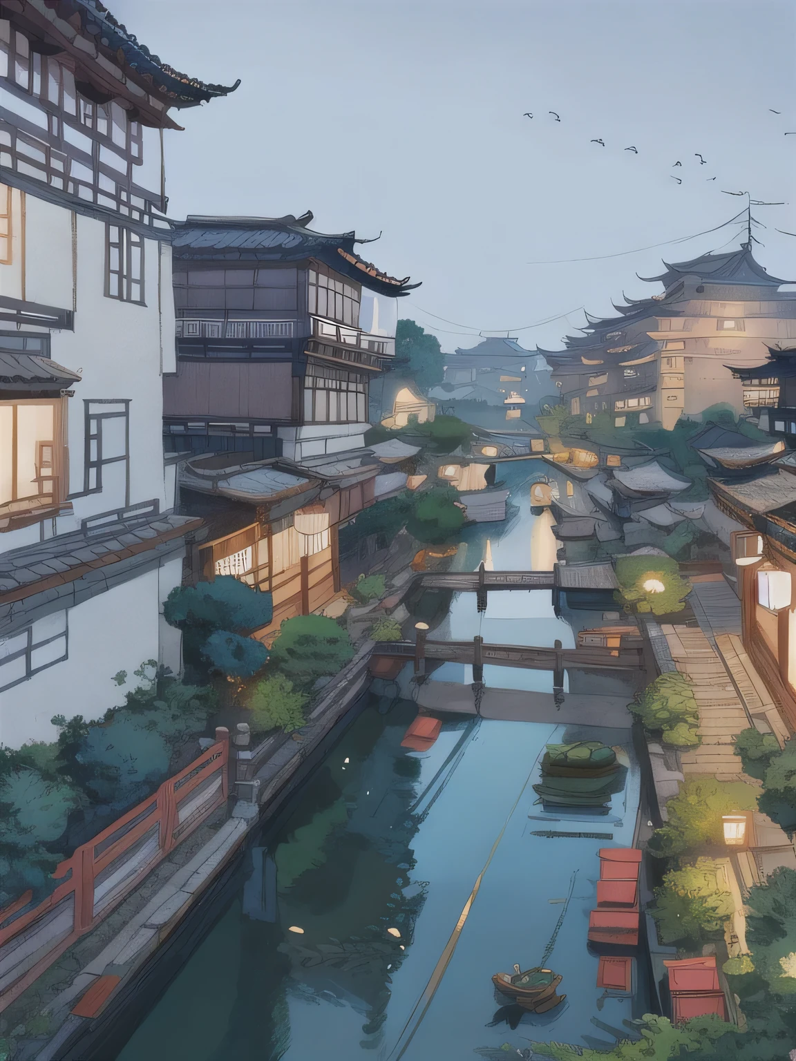 illustration，HD，Jiangnan