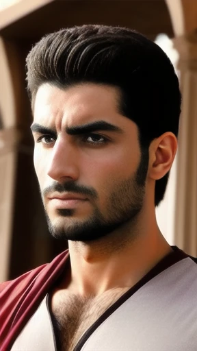Lebanese men hero, focus on face.