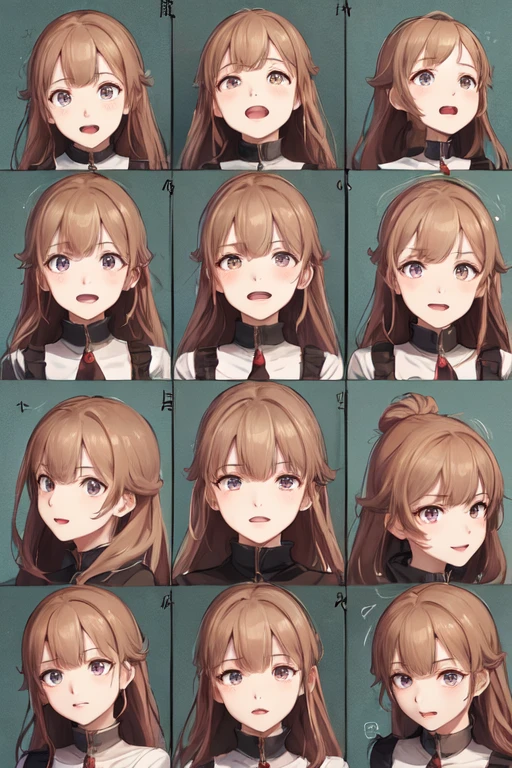 A collection of facial expressions in the anime setting materials collection,emotions
